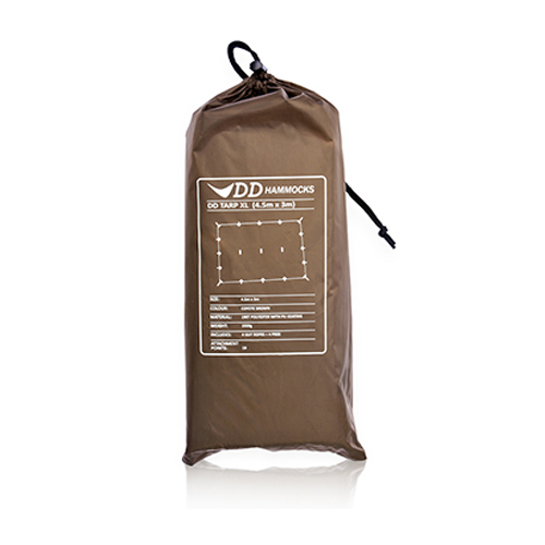 DD Tarp M – Telone Impermeabile Leggero Coyote Brown – 3.5x2.4m, 19 Punti Attacco, Per Amaca E Campeggio