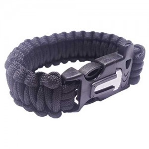 DD Paracord Bracelet zwart front