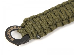 Bushmen survival armband 6 meter met firesteel groen 2